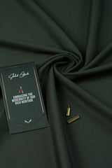 Dark Army Green Luxury Unstitched Fabric