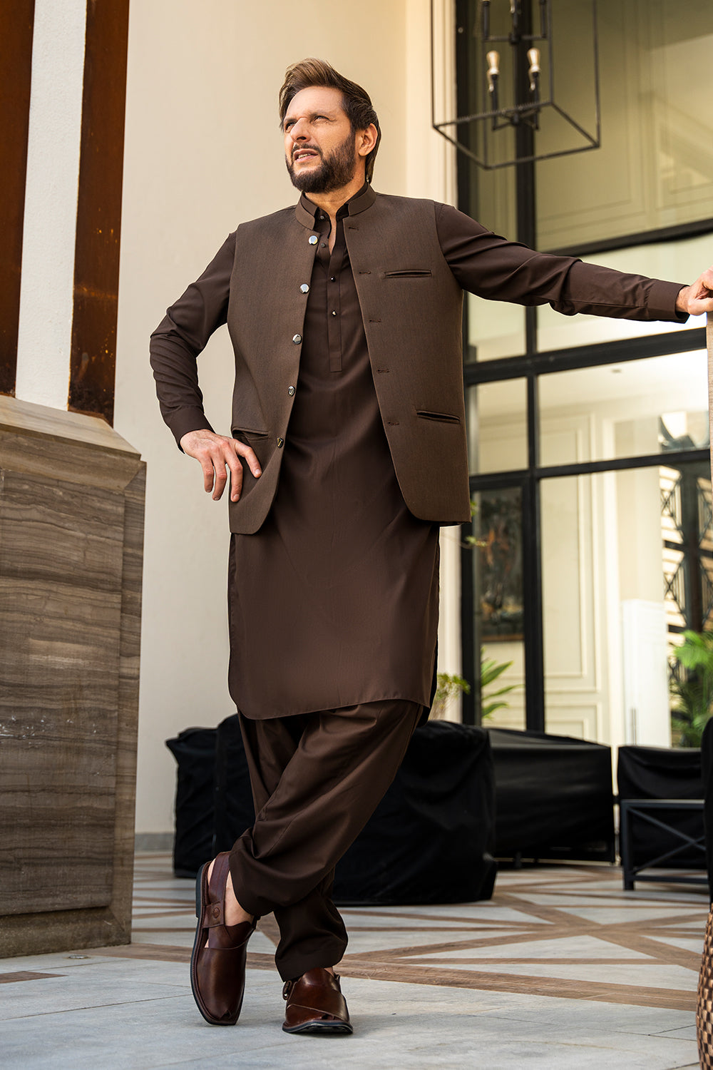 Chocolate Brown Waistcoat Shahid Afridi Store Chocolate Brown Waistcoat Shahid Afridi Store