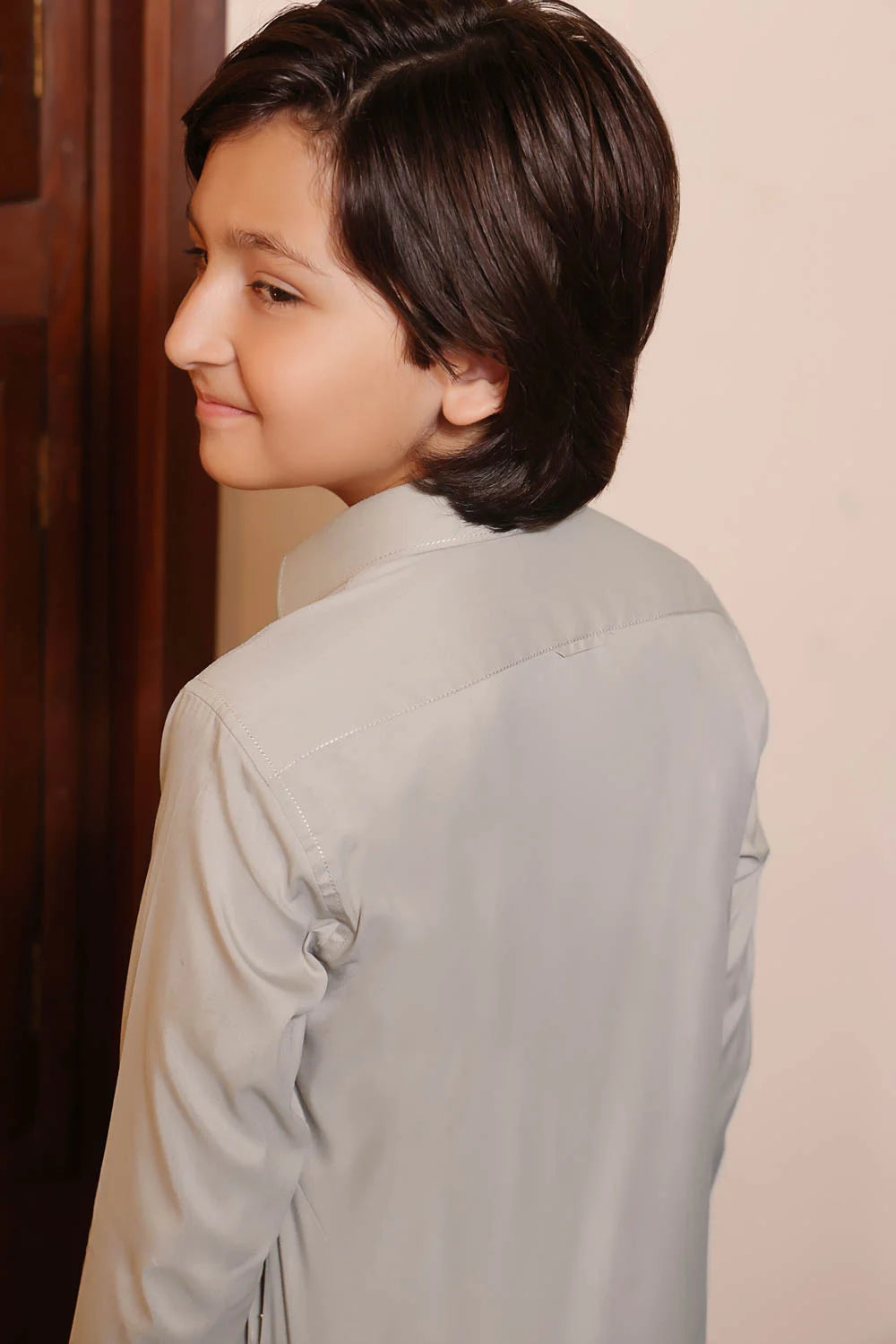 Dust Beige Boski Kameez Shalwar