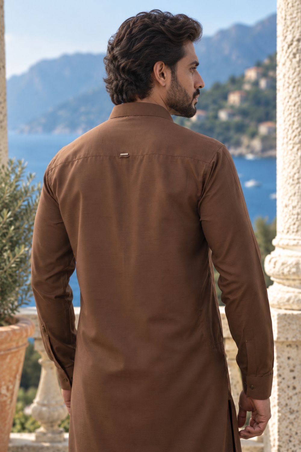Otter Brown Kameez Shalwar