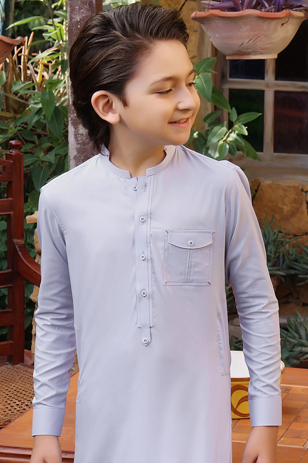 LAVENDER BLUE BOSKI KURTA PAJAMA