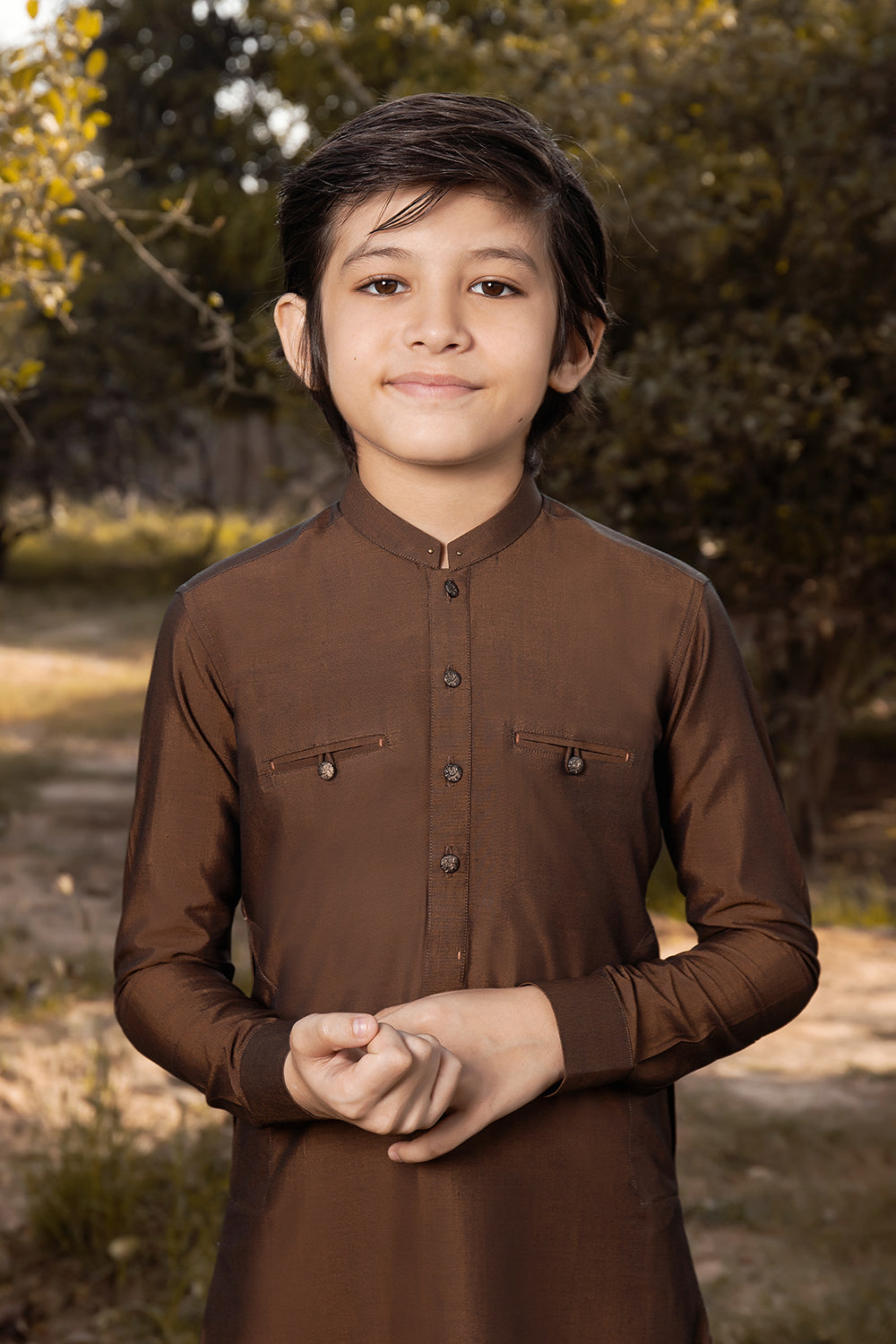 SEPIA BROWN KID'S KURTA PAJAMA