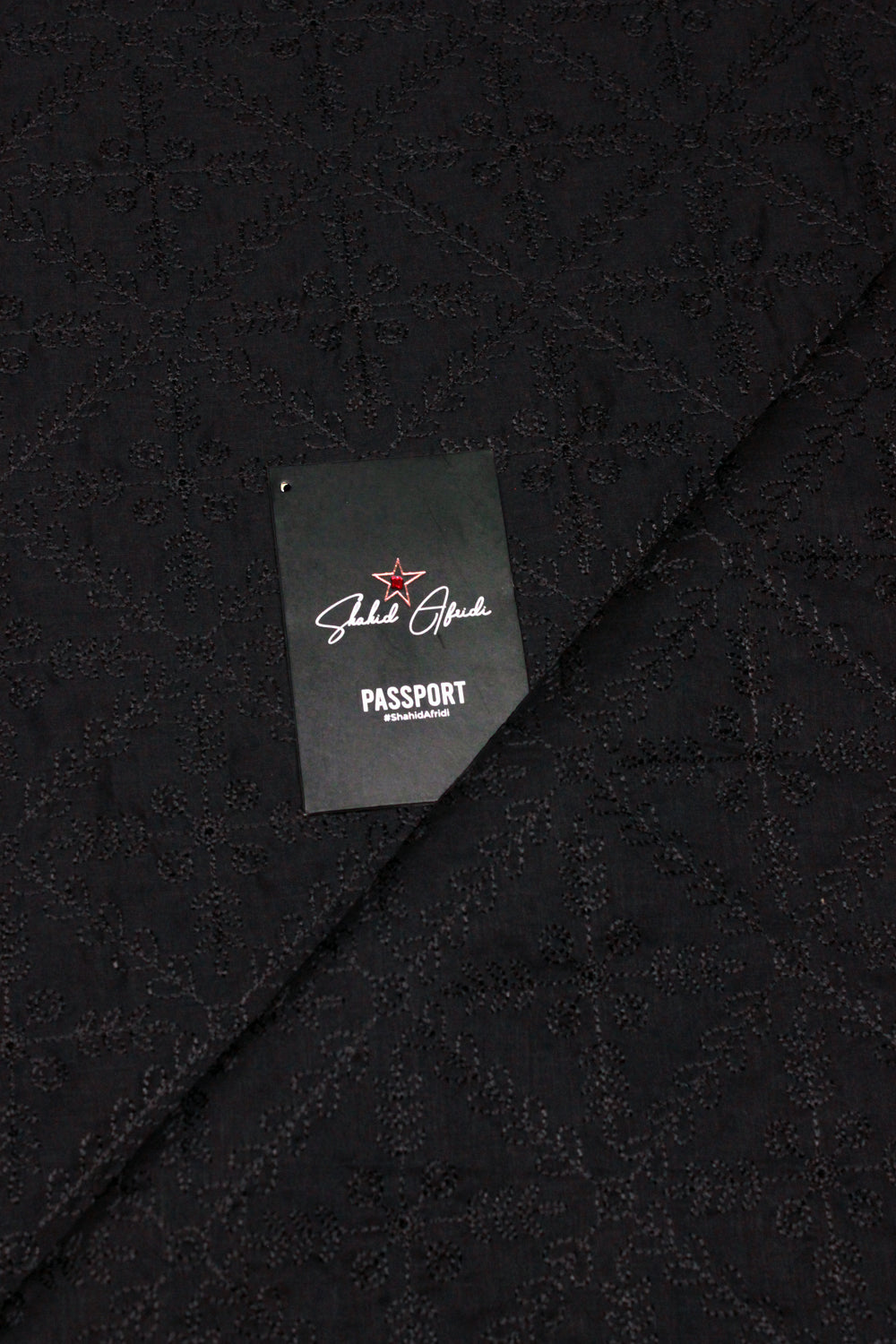 Black Unstitched Chikankari Embroidered Kurta