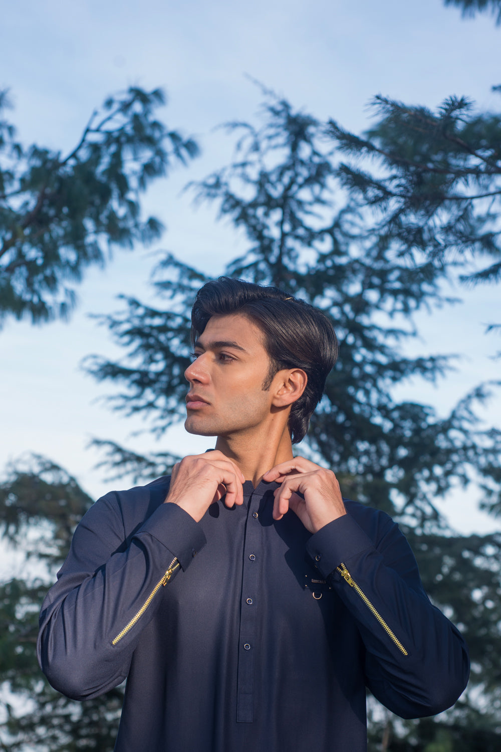 Navy Blue Designer kameez shalwar