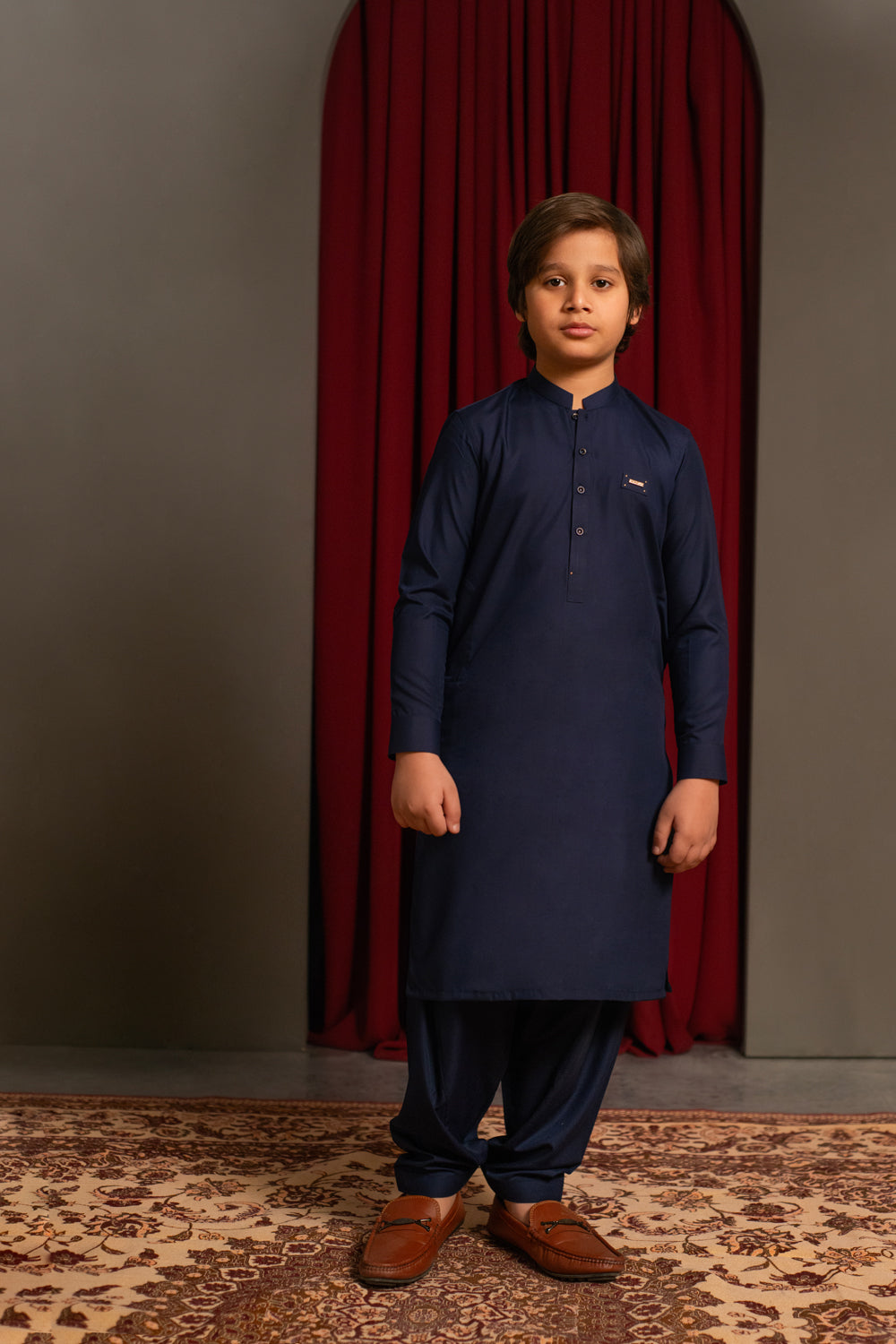 Navy Blue Kameez Shalwar