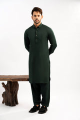 Forest Green Kameez Shalwar