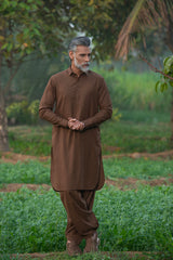 Otter Brown Kameez Shalwar