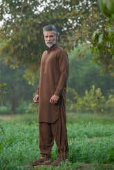Otter Brown Kameez Shalwar