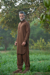 Otter Brown Kameez Shalwar