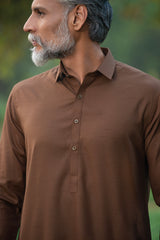 Otter Brown Kameez Shalwar