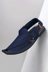 Denim Blue Charsadda Sandal