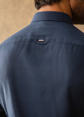 BLUE BUTTON DOWN KAMEEZ SHALWAAR