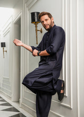DARK NAVY KAMEEZ SHALWAR