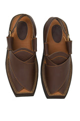 Brown Nubuck leather Kaptaan Chappals