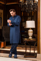 Navy Blue Kameez Shalwar
