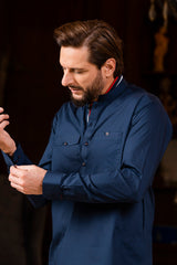 Navy Blue Kameez Shalwar