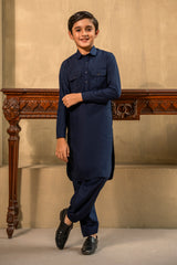 Kid’s Dark Navy Blue Kameez Shalwar