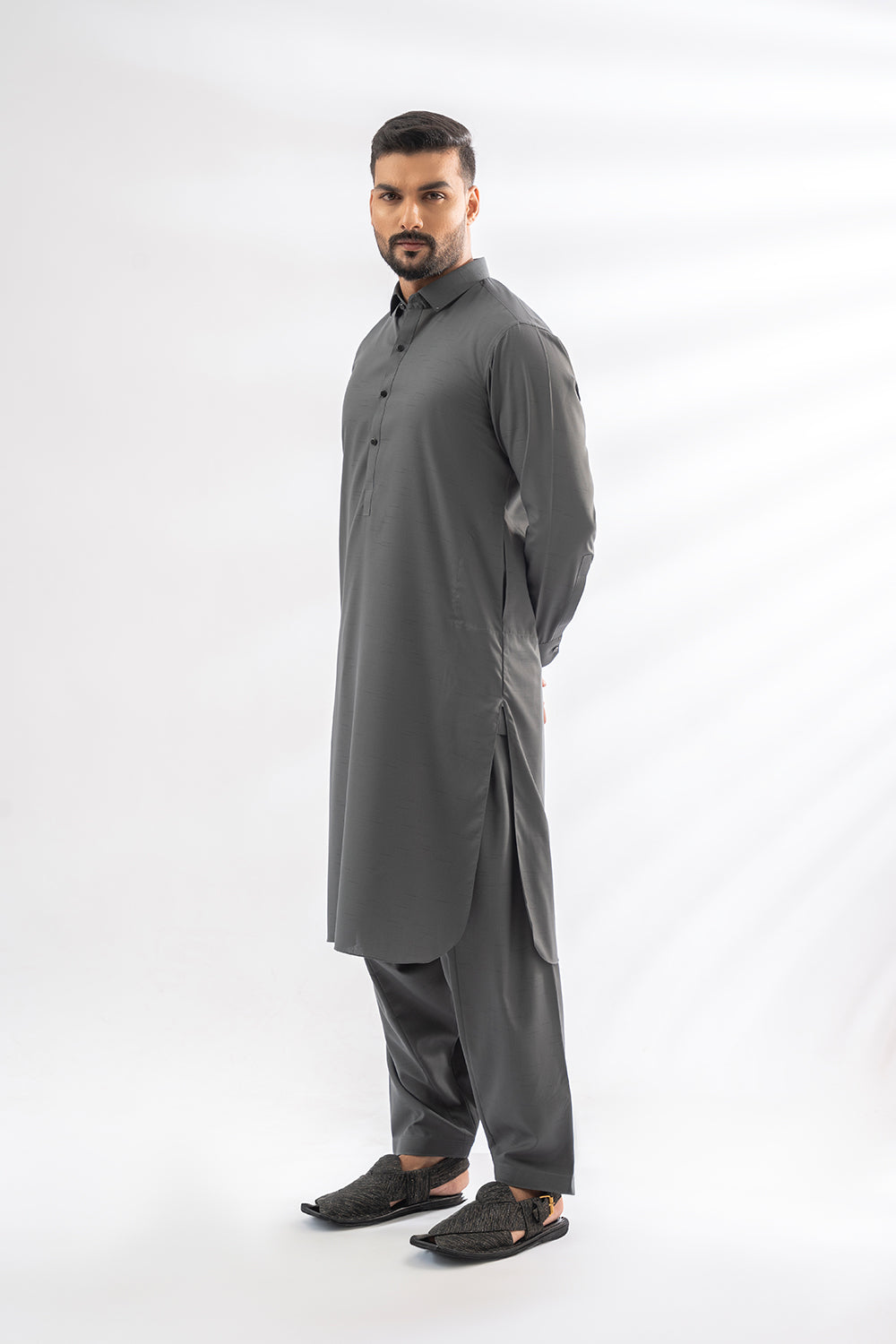 Iron Gray Kameez Shalwar