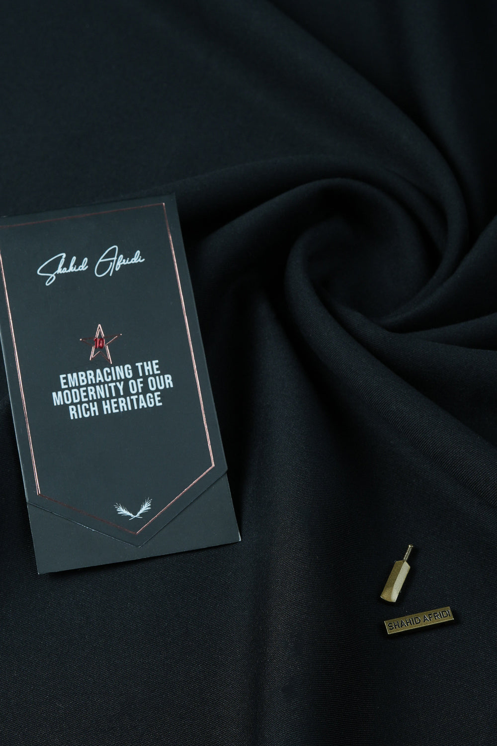 Black Twill Unstitched Fabric