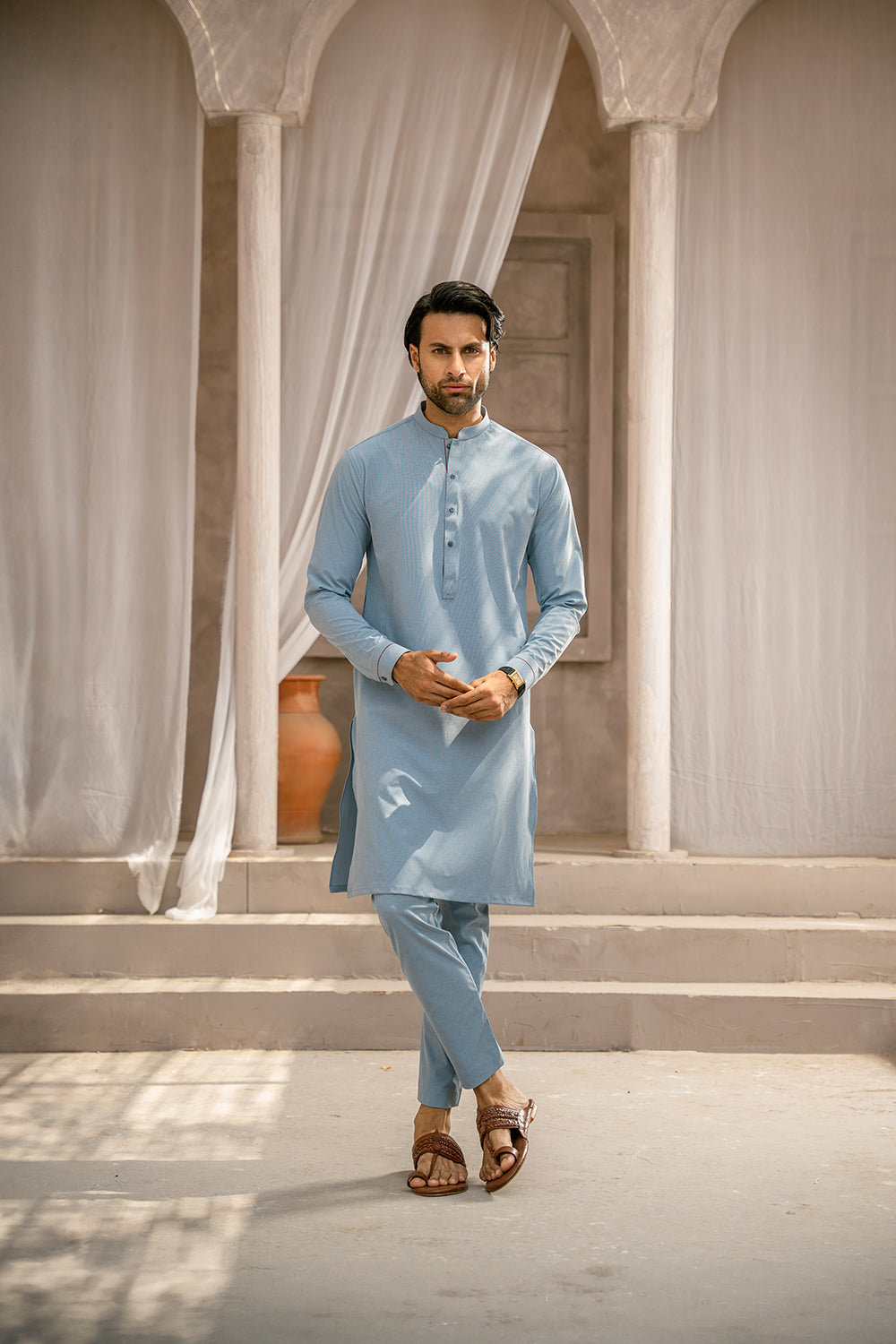 Polo Blue Kurta Pajama