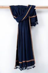 Navy Blue Woolen Shawl