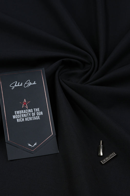 Black Luxury Unstitched Fabric