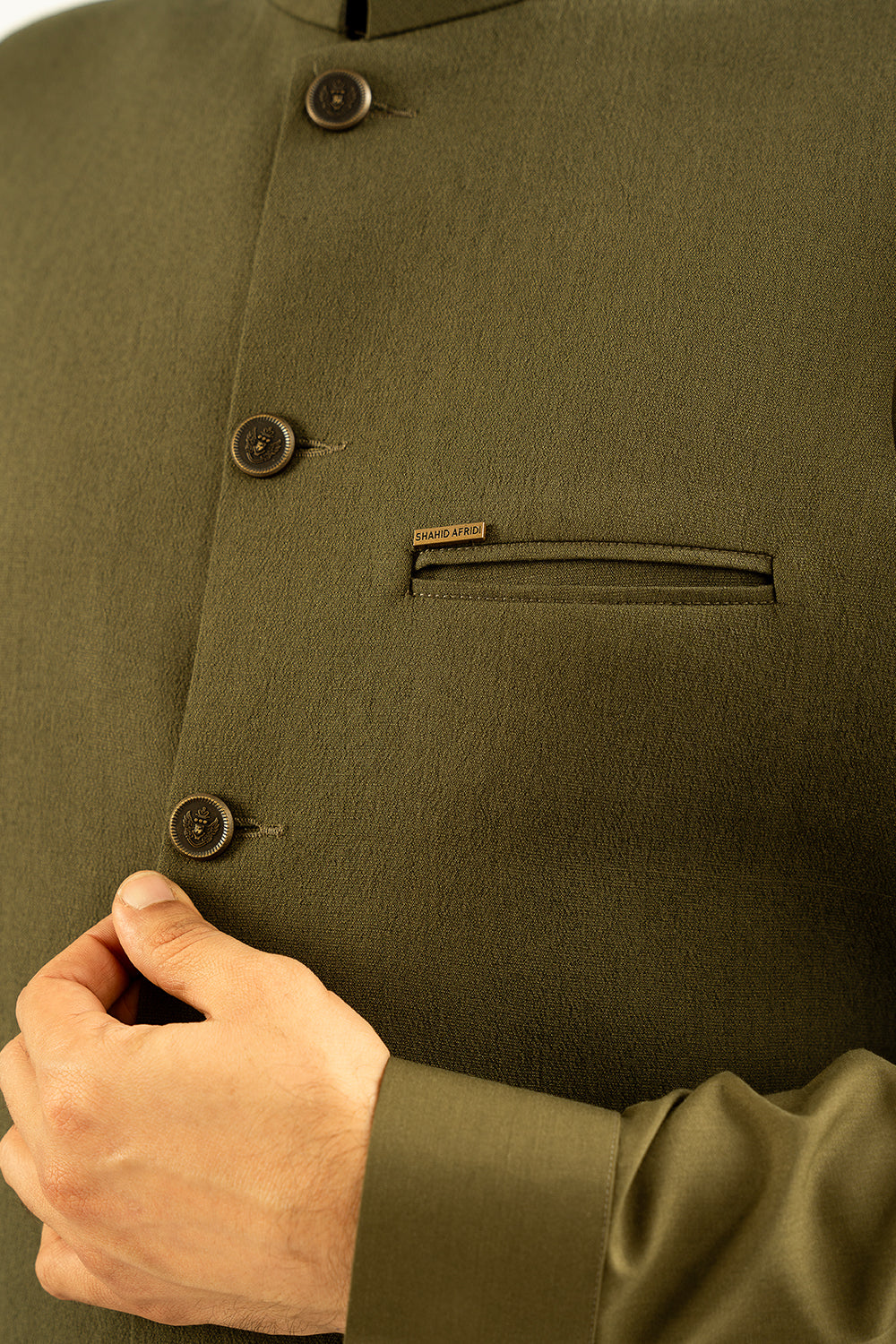 Olive Green Waistcoat