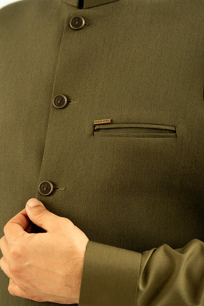 Olive Green Waistcoat
