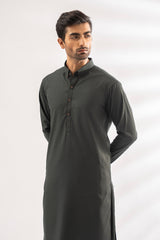 Dark Green Kameez Shalwar