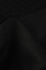 Black Unstitched Jacquard Kurta