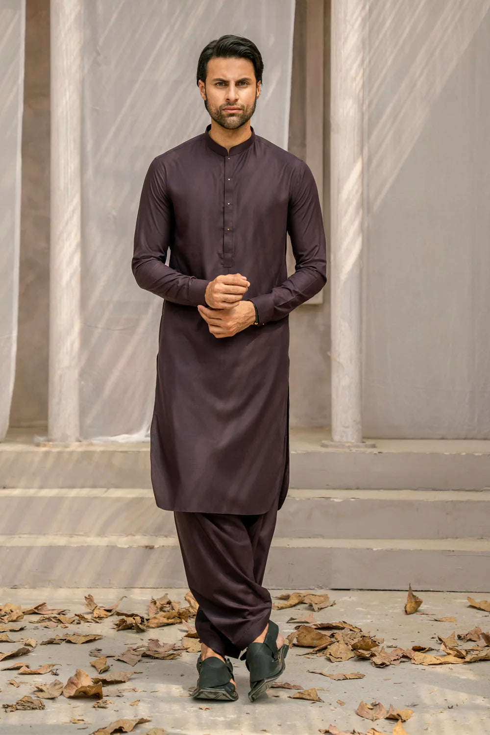 Deep Purple Kameez Shalwar