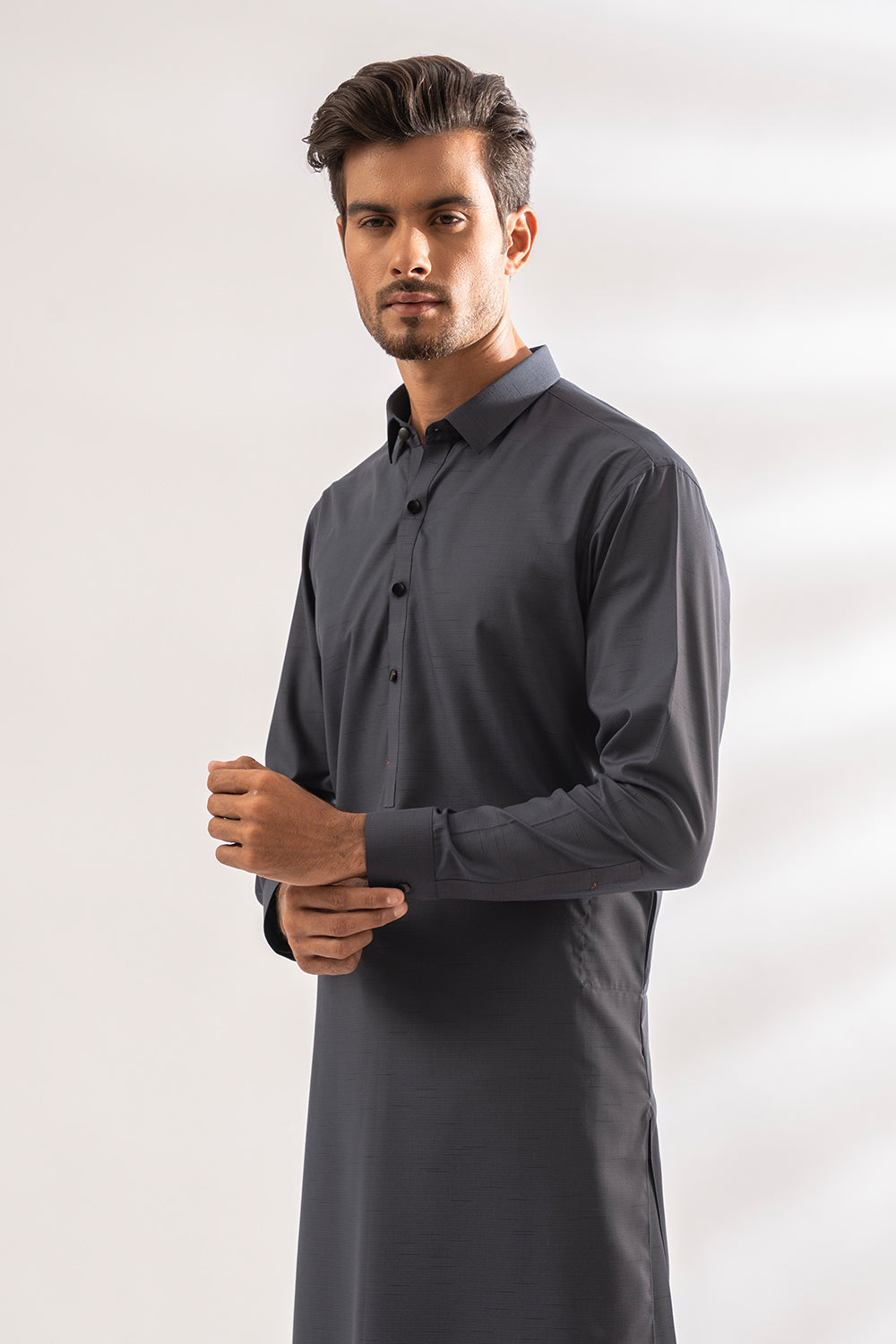 Charcoal Navy Kameez Shalwar