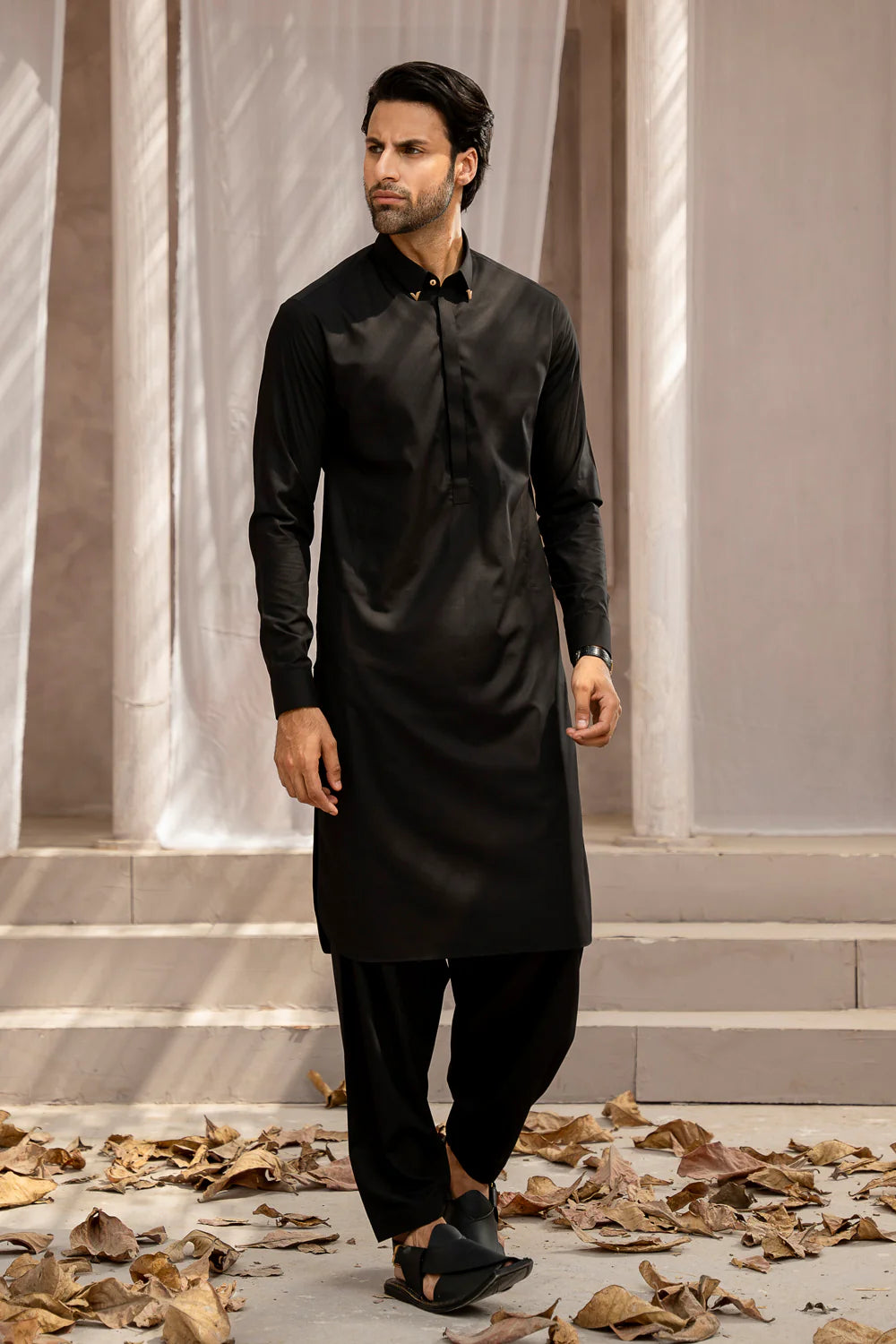 Midnight Black Kameez Shalwar