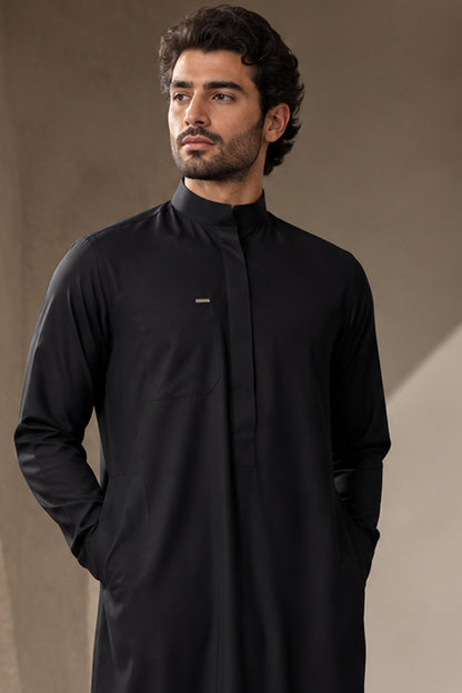 Jet Black Arabic Thobe