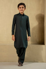 Kid’s Dark Green Kameez Shalwar