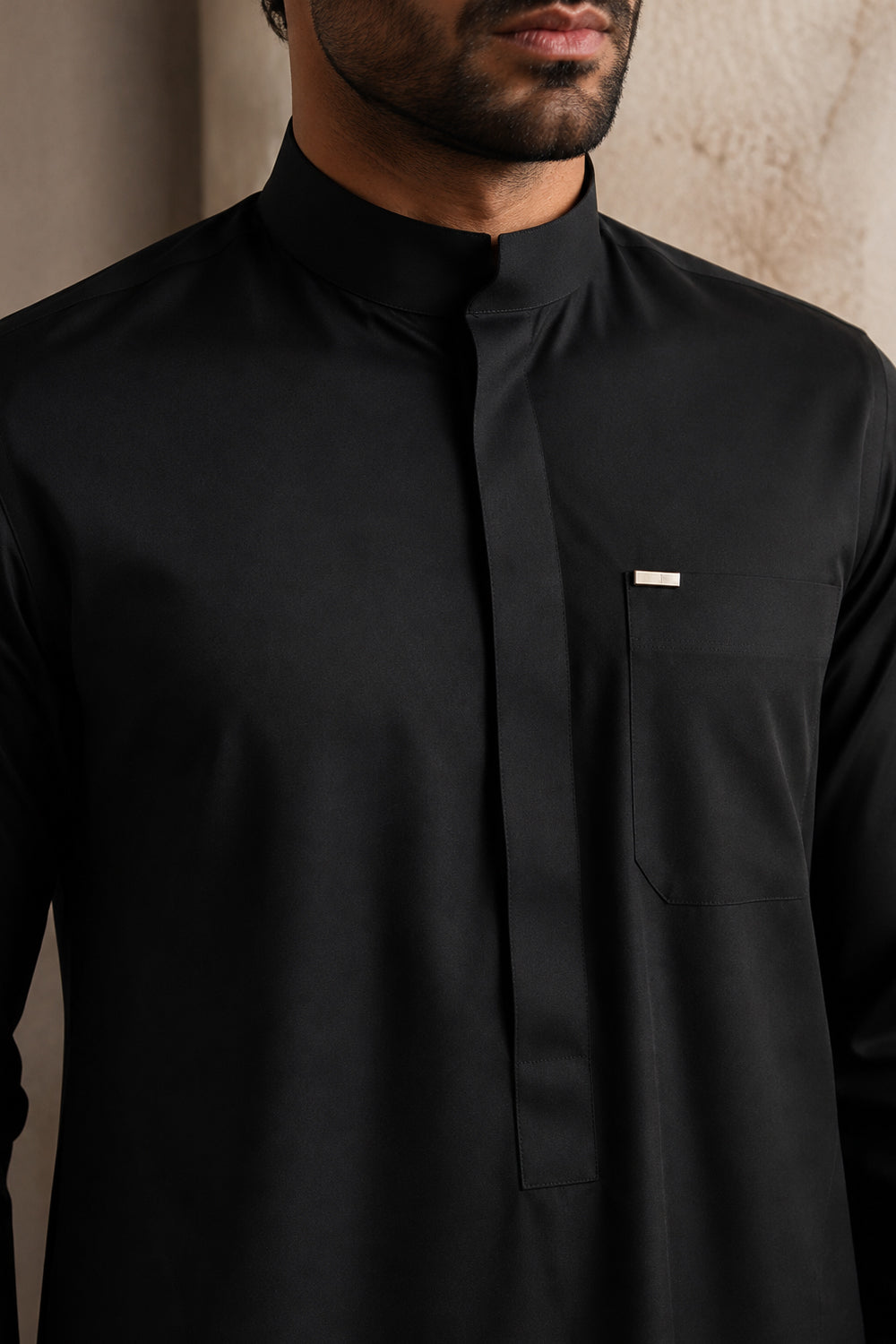 Jet Black Arabic Thobe