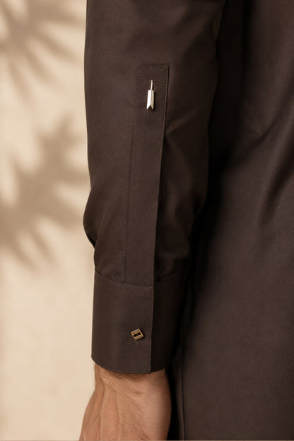 Brown Two-Tone Arabic Thobe