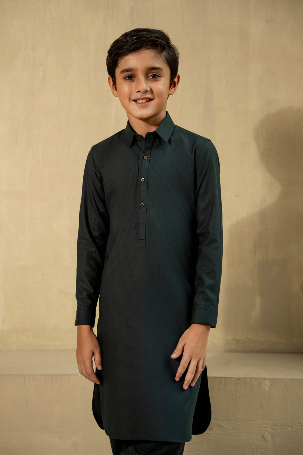 Kid’s Dark Green Kameez Shalwar