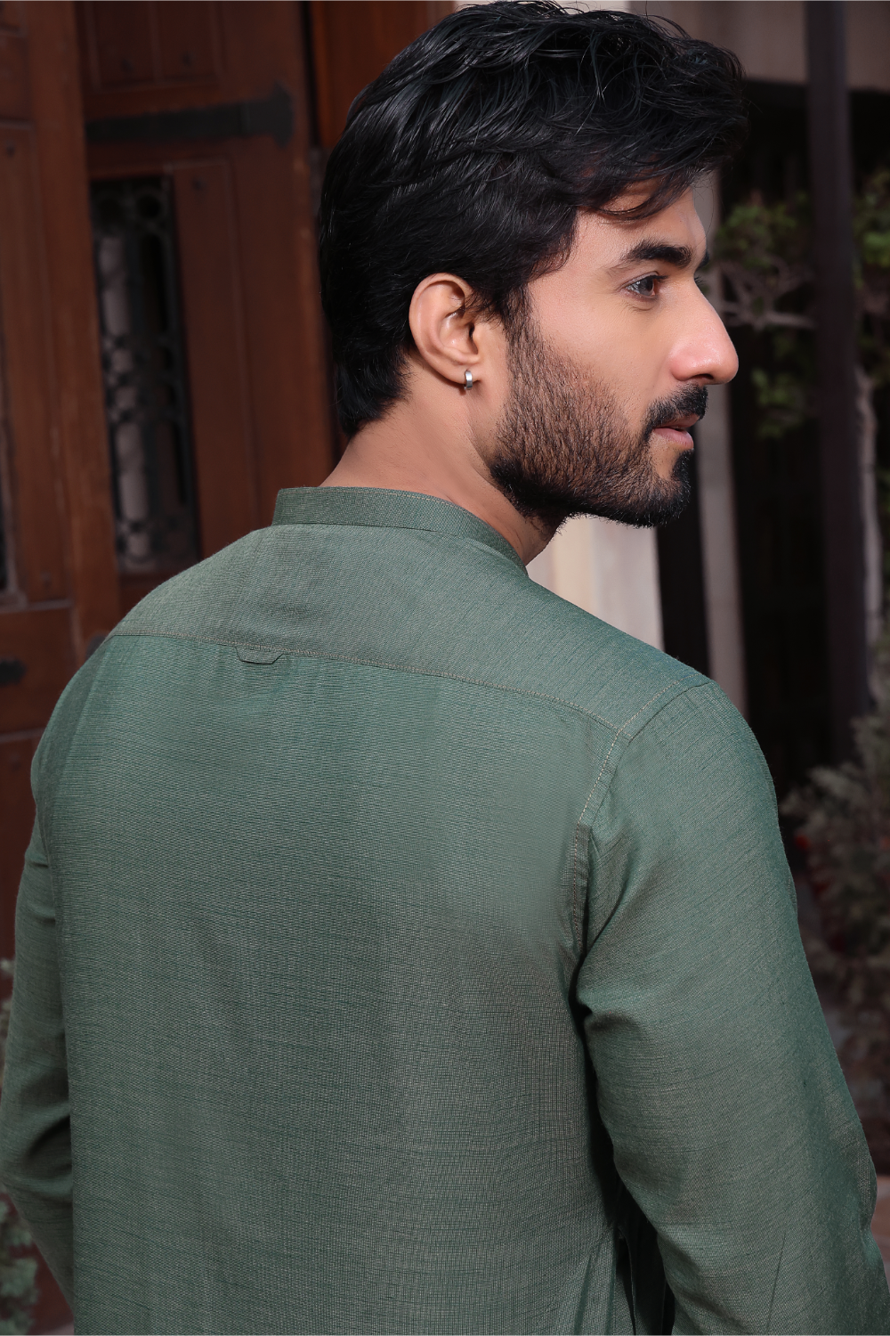 Leaf-Green Kurta Trousers