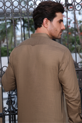 Copper Brown Two-Toned Kameez Shalwar