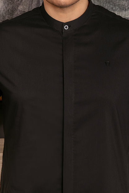 JET BLACK KURTA PAJAMA