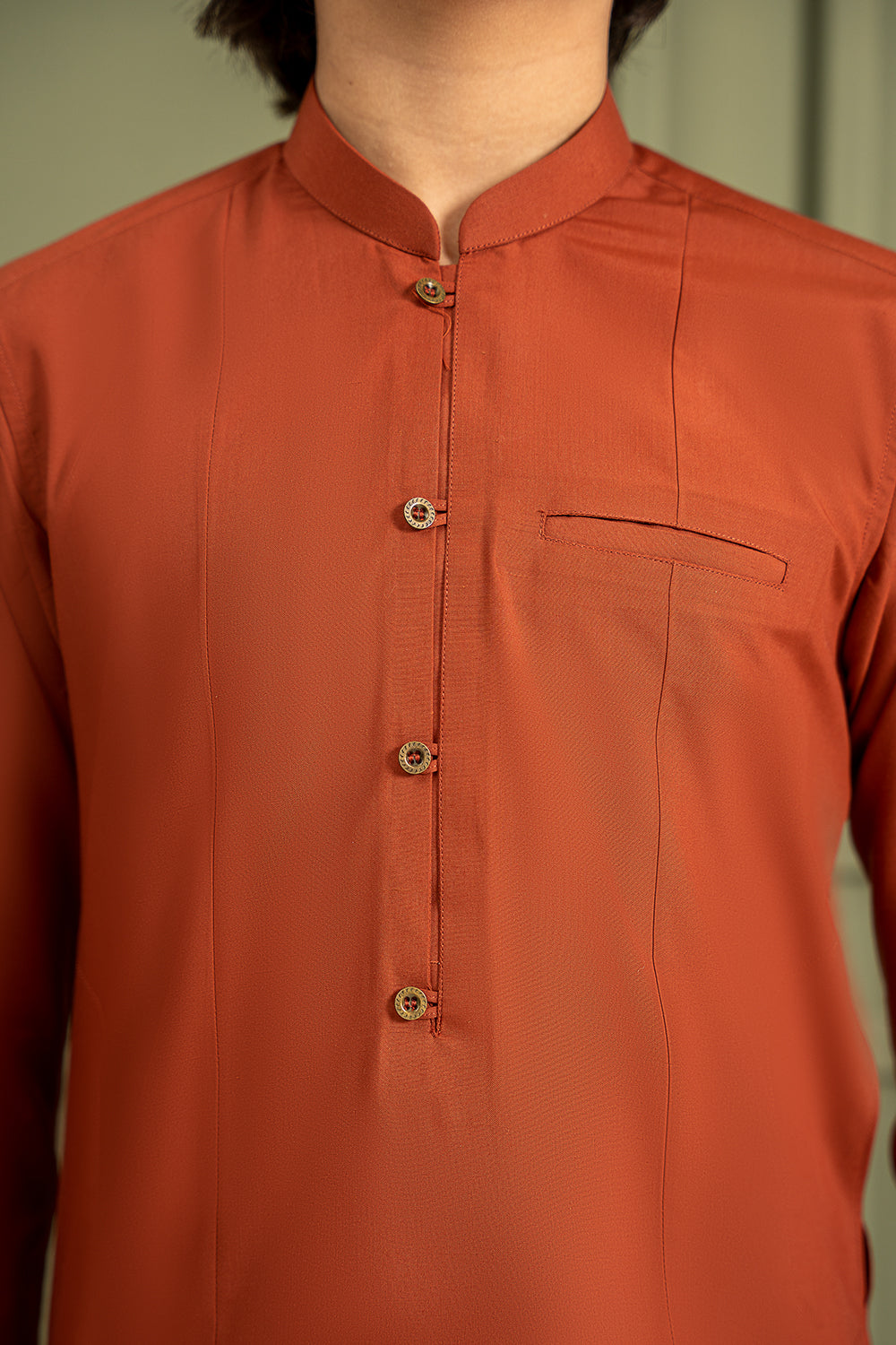 Kid’s Burnt Orange Kurta Pajama