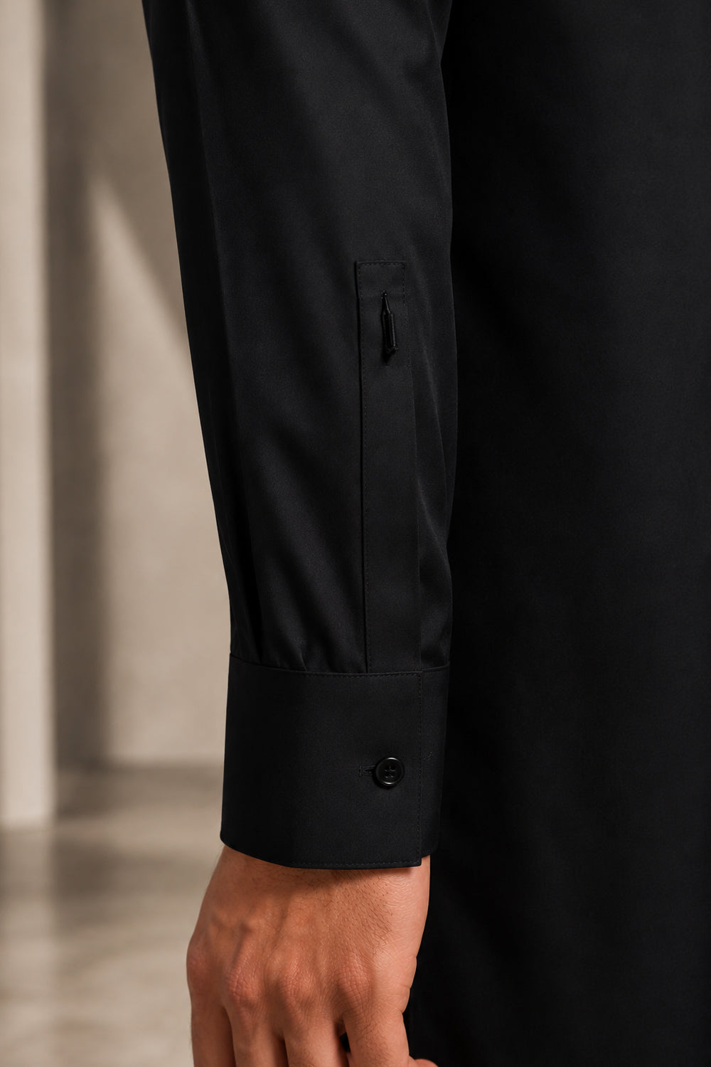 Jet Black Arabic Thobe