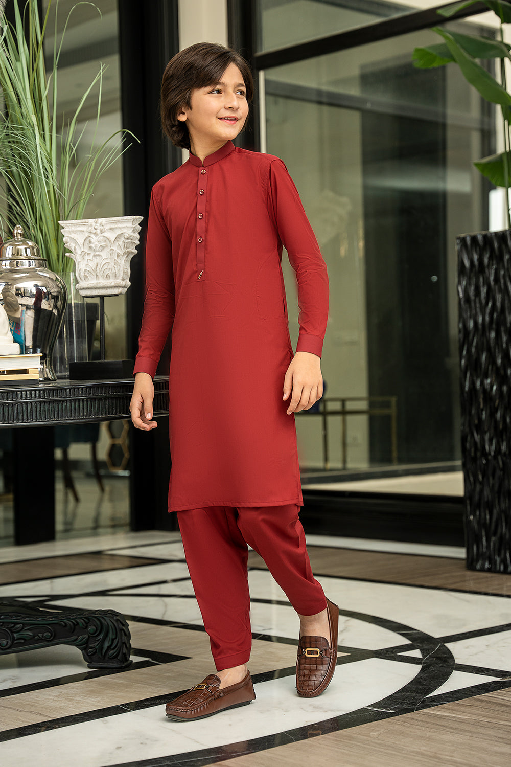 Kid’s Red Kameez Shalwar