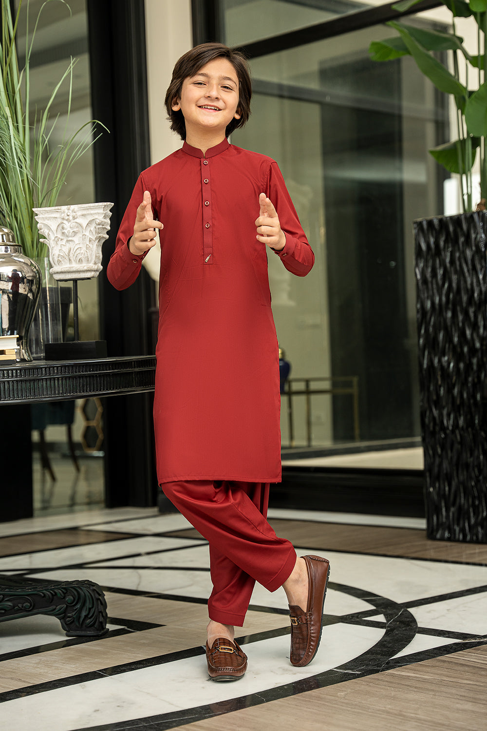 Kid’s Red Kameez Shalwar