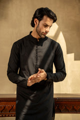 Black Embroidered Kurta Pajama