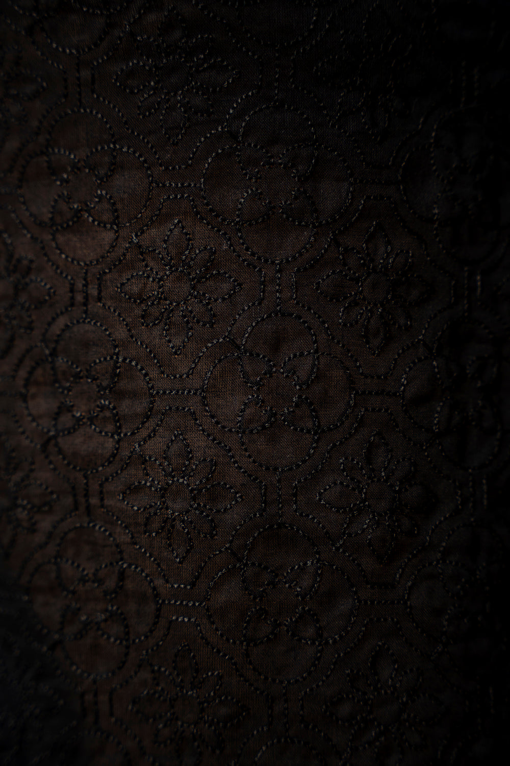 Coal Black Schiffli Kurta Pajama