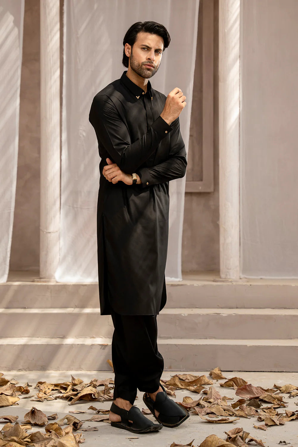 Midnight Black Kameez Shalwar