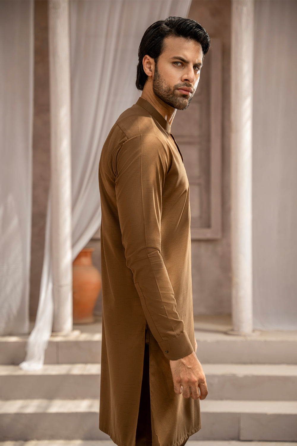 Hazel Brown Kurta Pajama