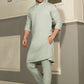 MINT GREEN BOSKI KURTA PAJAMA